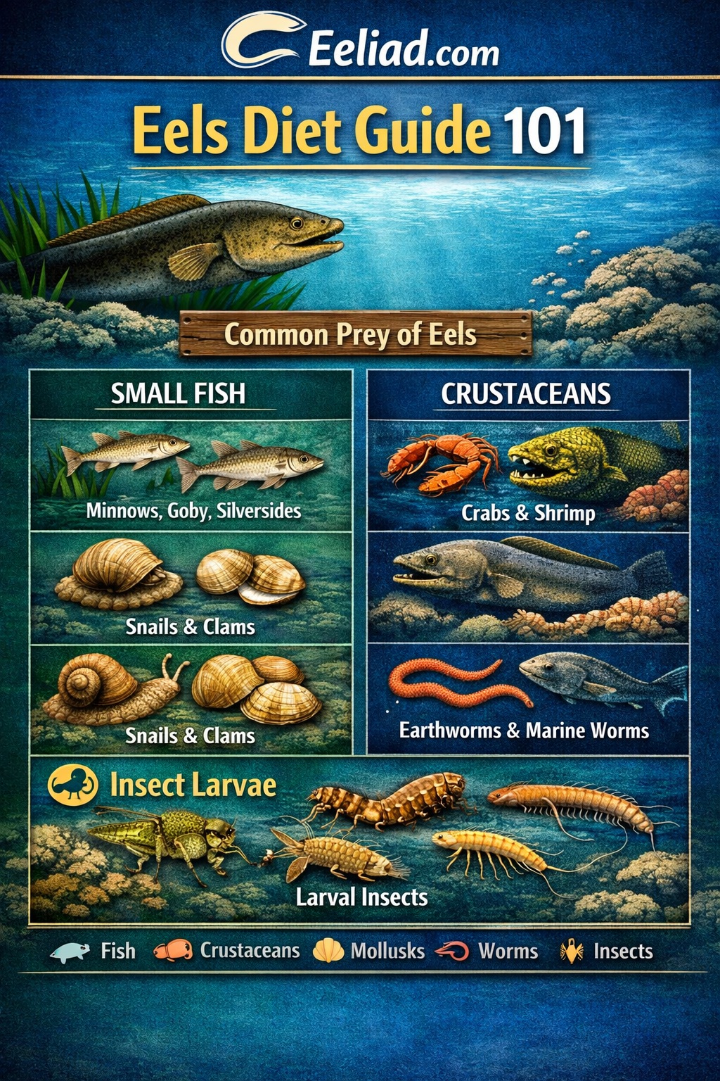 What Do Eels Eat? Eels Diet Guide 101