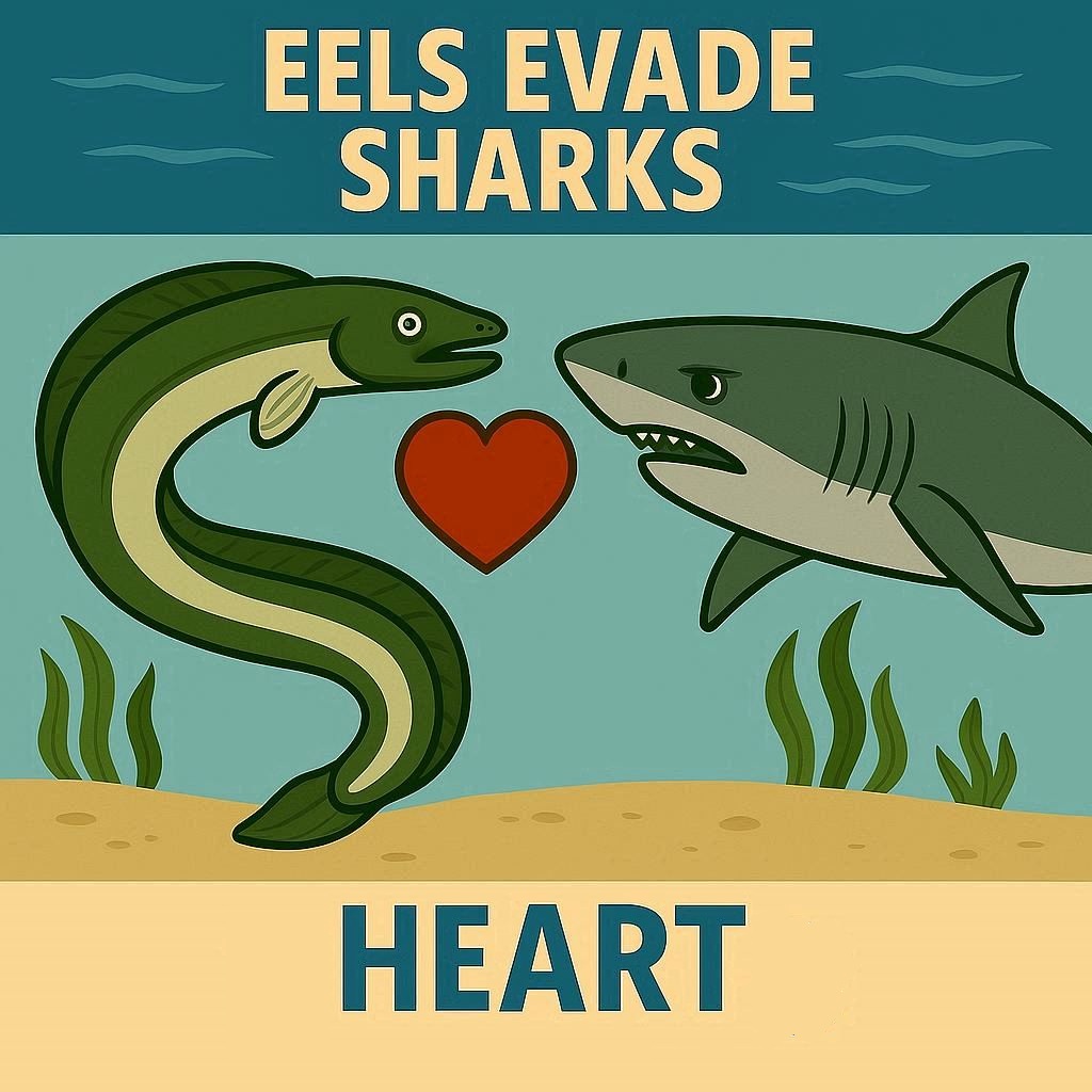 Shark Anatomy Surprise: Bloodsucking Eels Evade Sharks Heart