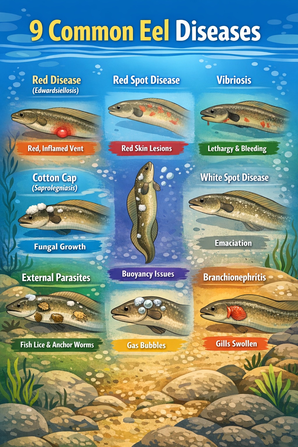 eel diseases Infographic
