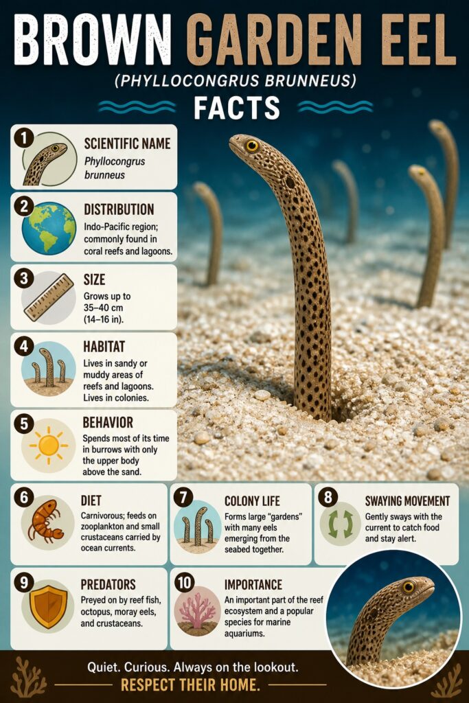 Brown Garden Eel facts