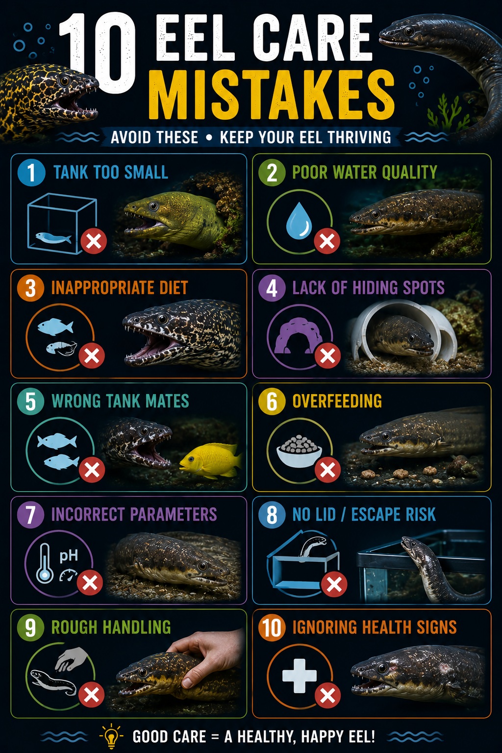 Eel Care Mistakes Infographic