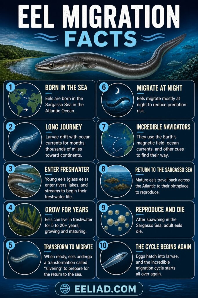 Eel Migration Infographic