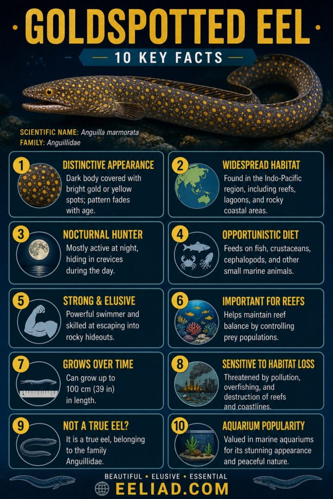 Goldspotted Eel Facts Infographic