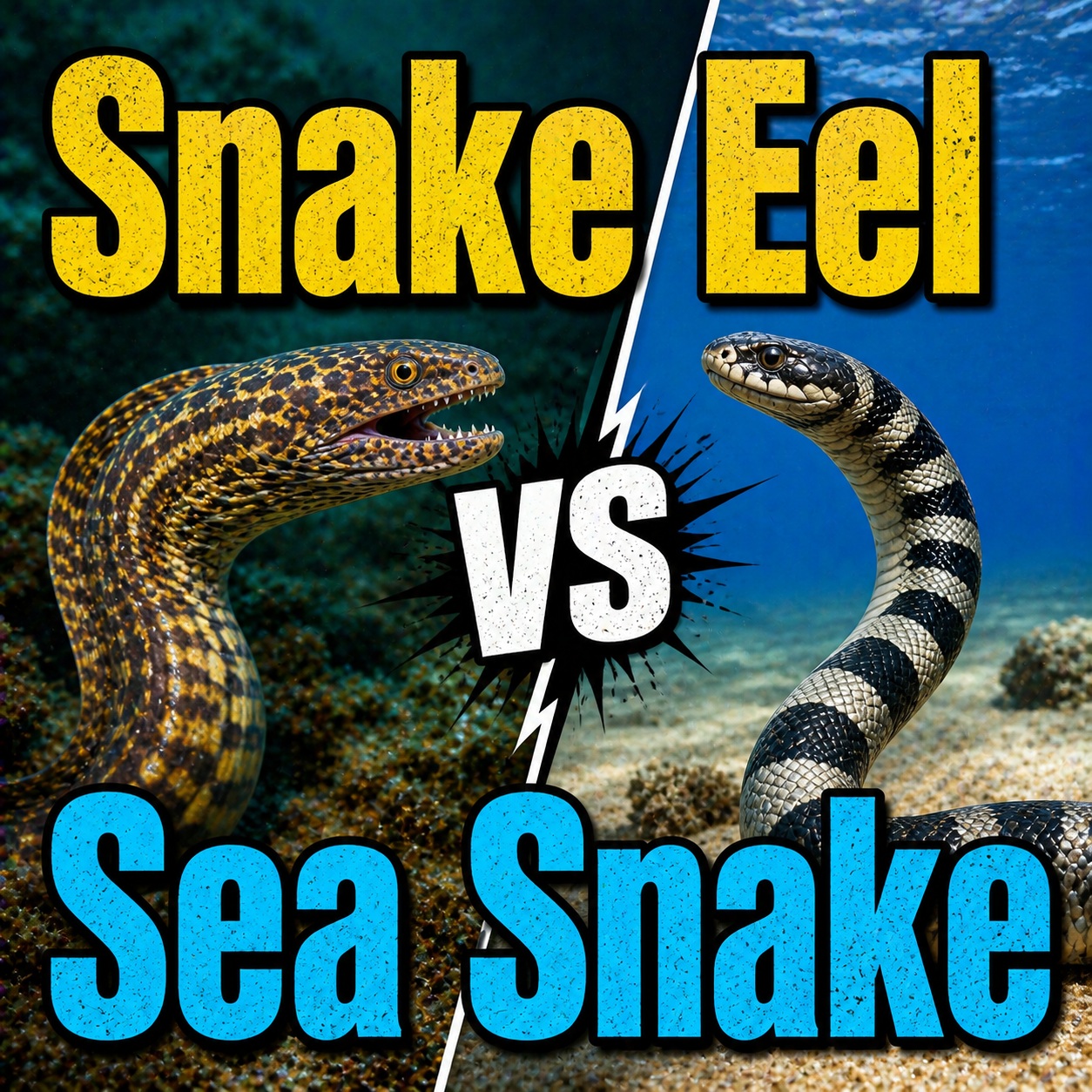 Snake Eel vs Sea Snake