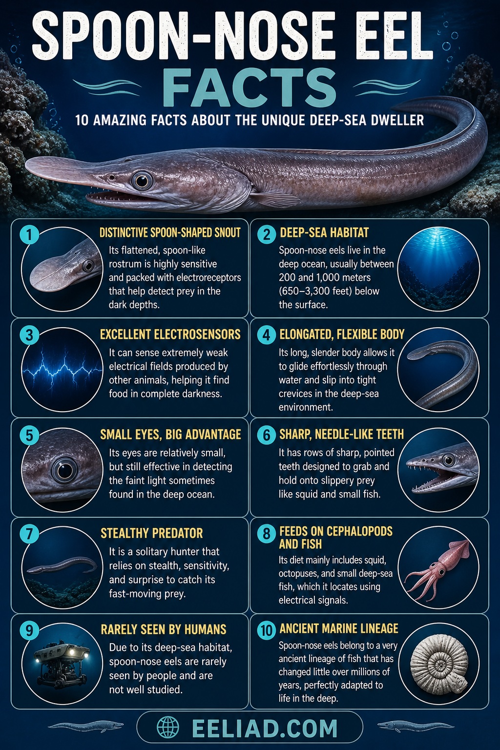 Spoon-Nose Eel Facts Infographic
