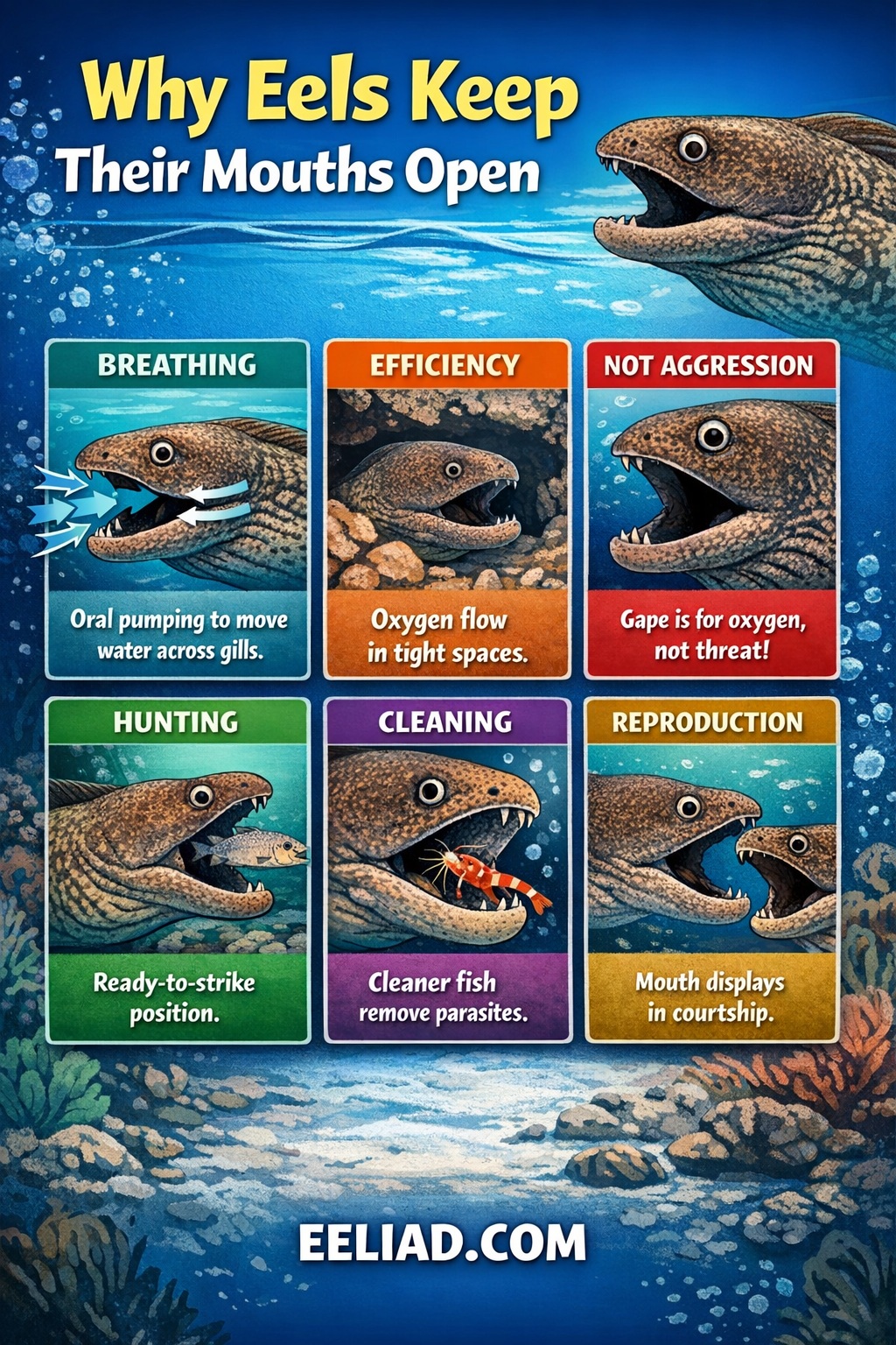 Why Eels Keep Their Mouths Open Infographic