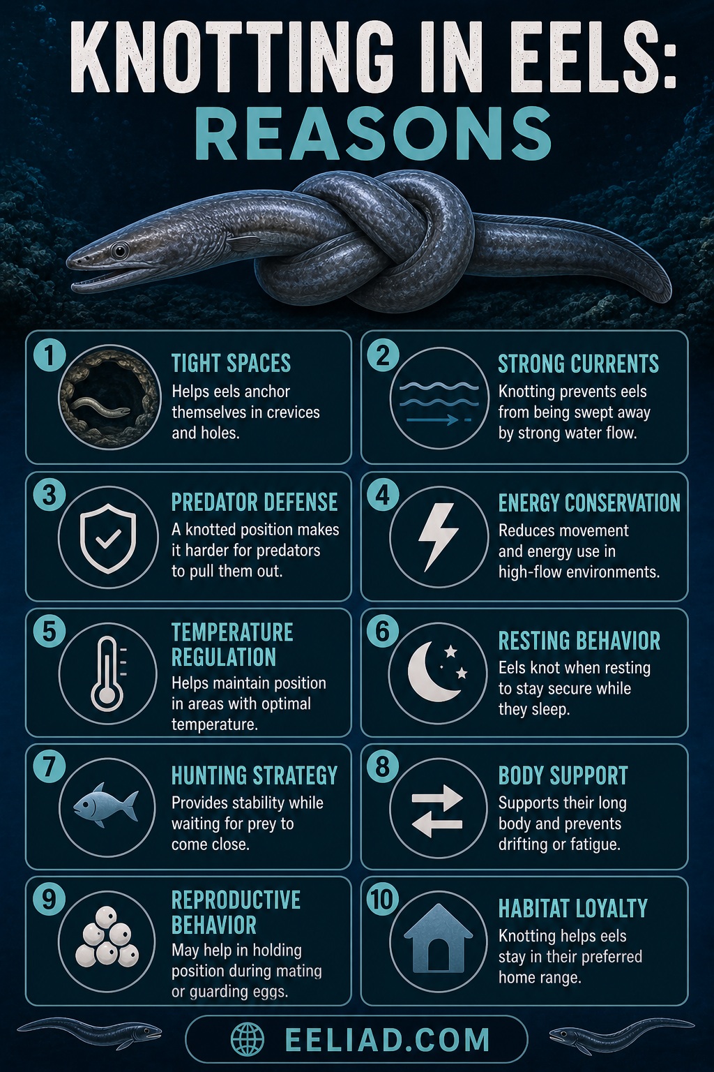 Why Eels Knot infographic
